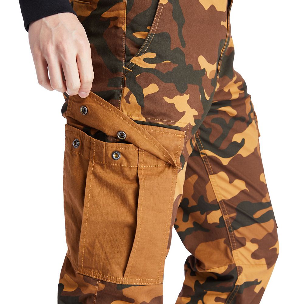 Pantaloni Timberland Barbati Maro - Lovell Lake Slim Tapered Camo Cargo - Romania - ETSIFZ674